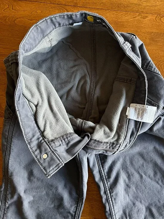 Carhartt blue-gray fleece-lined Crawford pants 6 - Picture 10 of 13